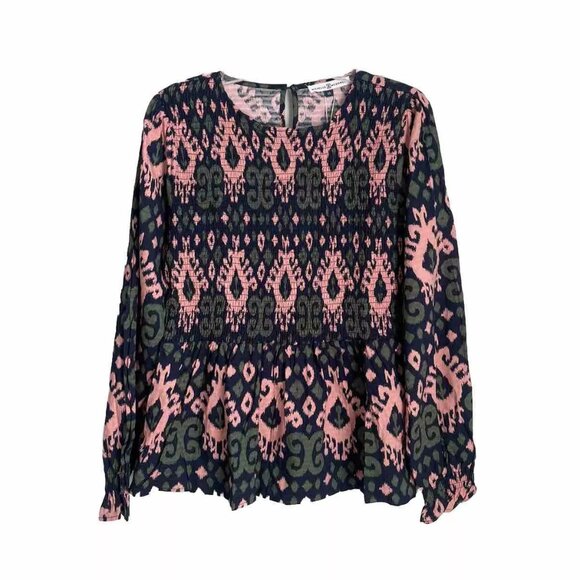 Michelle McDowell Fringe with Benefits Blush Stevie Peplum Top - Picture 1 of 9